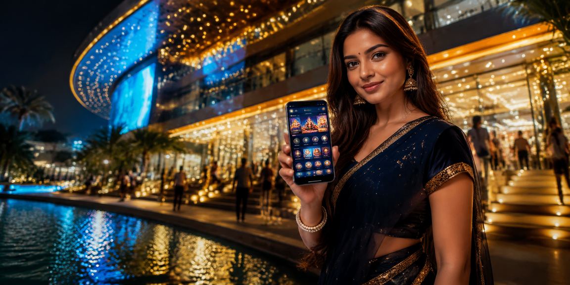 User playing live casino on mobile with Indian payment methods